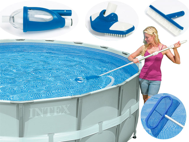 Kit d'entretien avec aspirateur Intex VAC+ piscine hors-sol